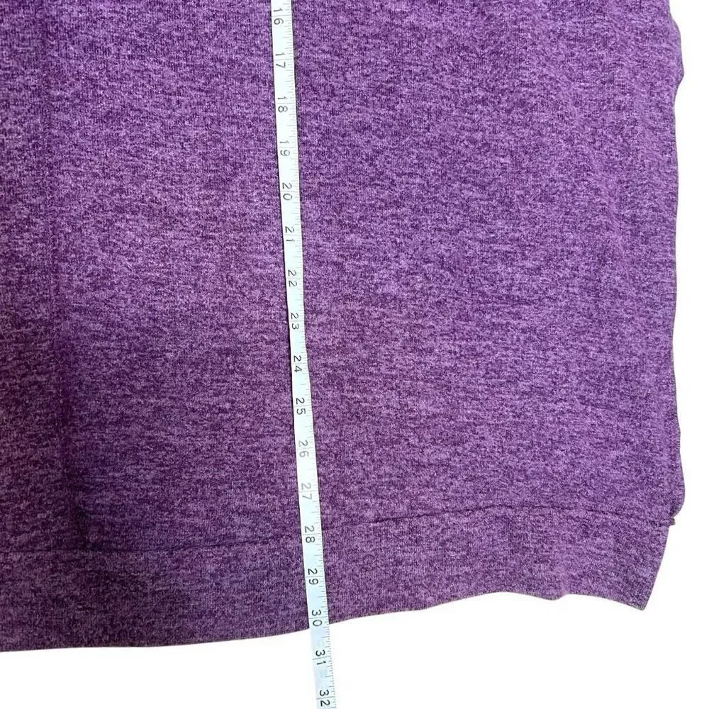 Zenana Plus Size Cowl Neck Knit Pullover Heathered Purple Size 3X